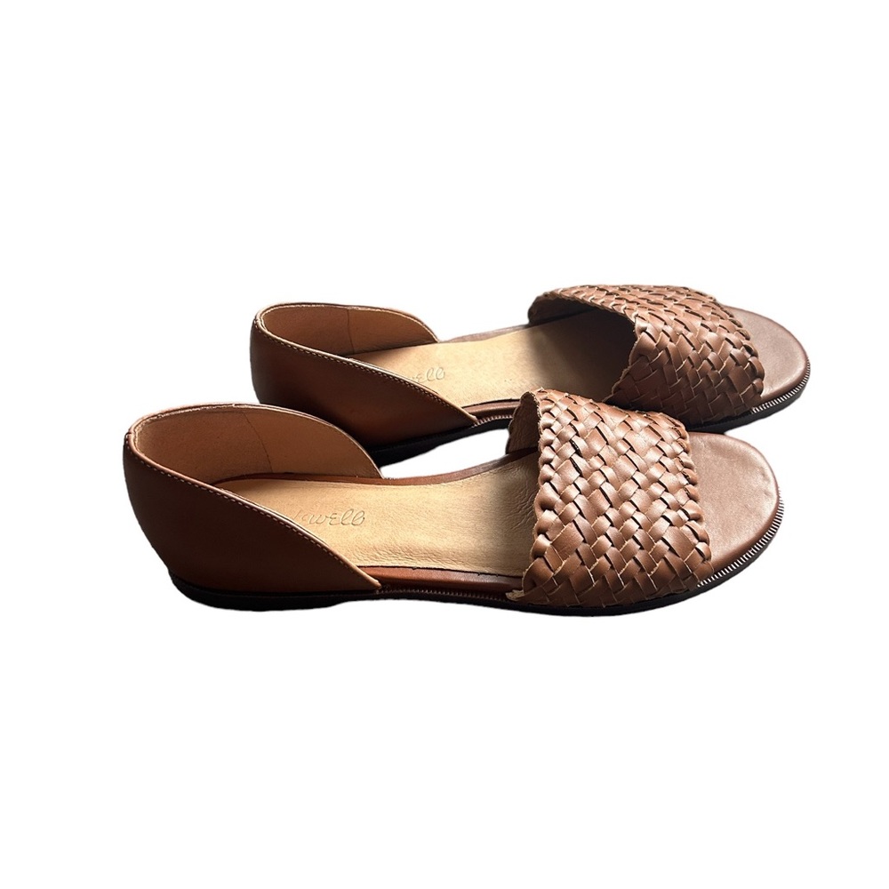 Madewell Tan Woven Leather D'Orsay Flats - Picture 6 of 7